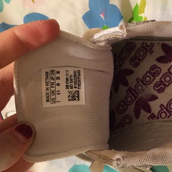 ADIDAS Purple Vntg Samoa Men’s 7 Purple Stripes - Picture 4 of 4